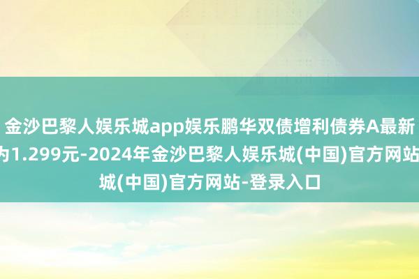 金沙巴黎人娱乐城app娱乐鹏华双债增利债券A最新单元净值为1.299元-2024年金沙巴黎人娱乐城(中国)官方网站-登录入口