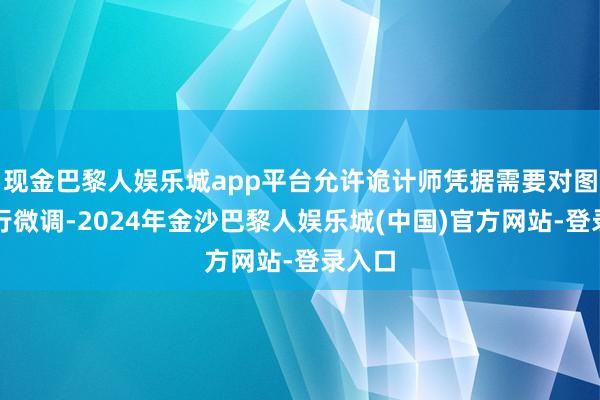 现金巴黎人娱乐城app平台允许诡计师凭据需要对图像进行微调-2024年金沙巴黎人娱乐城(中国)官方网站-登录入口