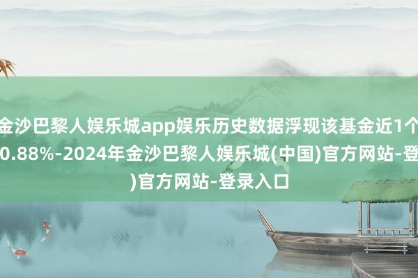 金沙巴黎人娱乐城app娱乐历史数据浮现该基金近1个月高涨0.88%-2024年金沙巴黎人娱乐城(中国)官方网站-登录入口
